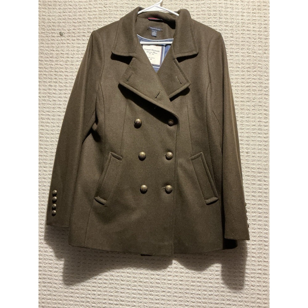 Tommy Hilfiger Double Breasted Loden Green Jacket 14 NWOT Fall 2013
